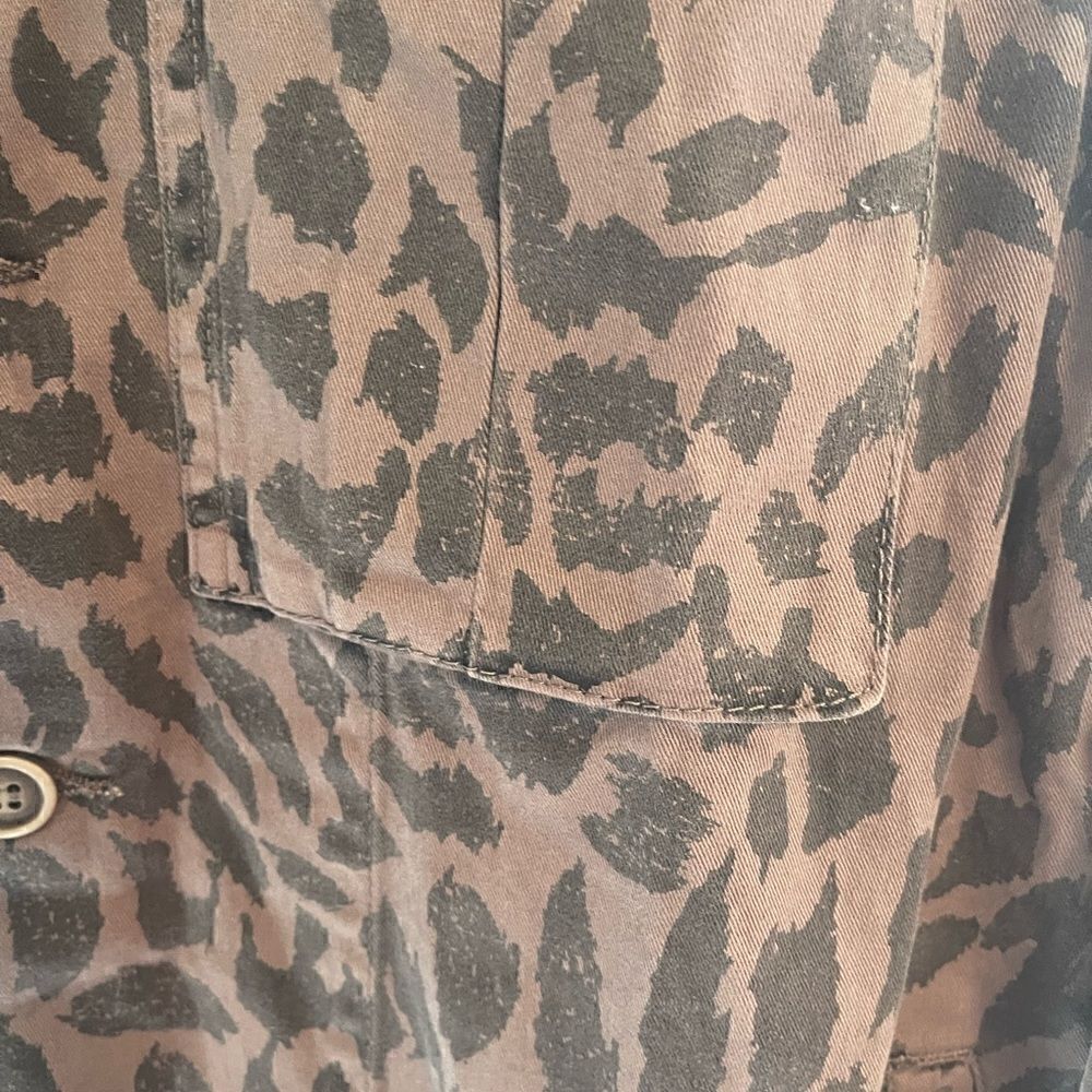 Pistola Leopard Print Cargo Utility Jacket | Animal Print | Chic Streetwear New - Picture 6 of 7